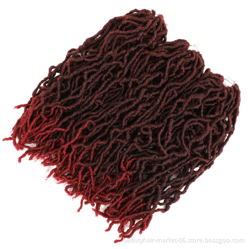 Cheap Factory Price Goddess Faux locs 14 18 24 36 inch Synthetic Hair Crochet Braids African Roots Braid Long Faux Locs